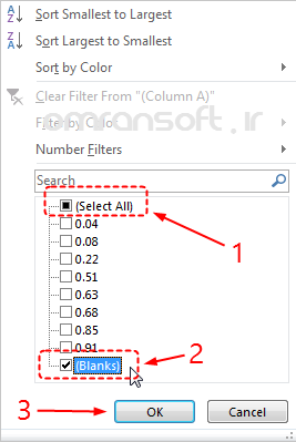 Remove Blank Rows and Columns حذف سطرها و ستون‌های خالی در اکسل (11)